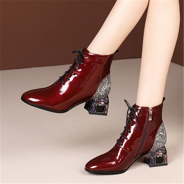 

fashion 2021 new lasso above side to wear non-slip boots winter female boot comfortable black 34-42 z14u