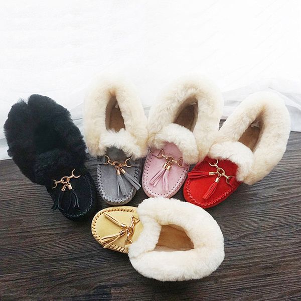 

женская обувь из натуральной снег сапоги из натуральной кожи сапог зимних 100% натуральная шерсть внутри разминка голеностопных женщин причи, Black