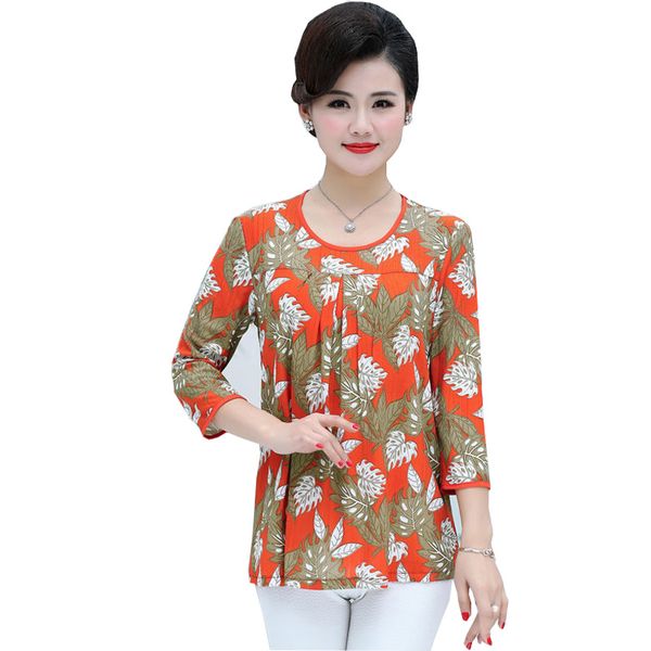 

2021 new new women casual summer blouses print o-neck vintage short sleeve women shirts plus size women clothing k36u, White
