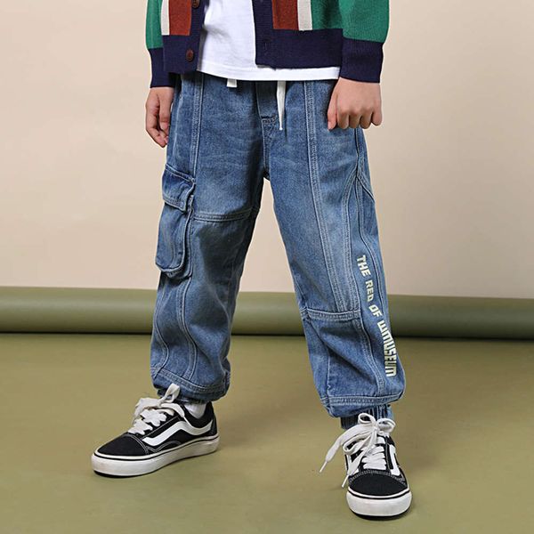 

dk children's spring clothes new boys' corset overalls long pants, Blue