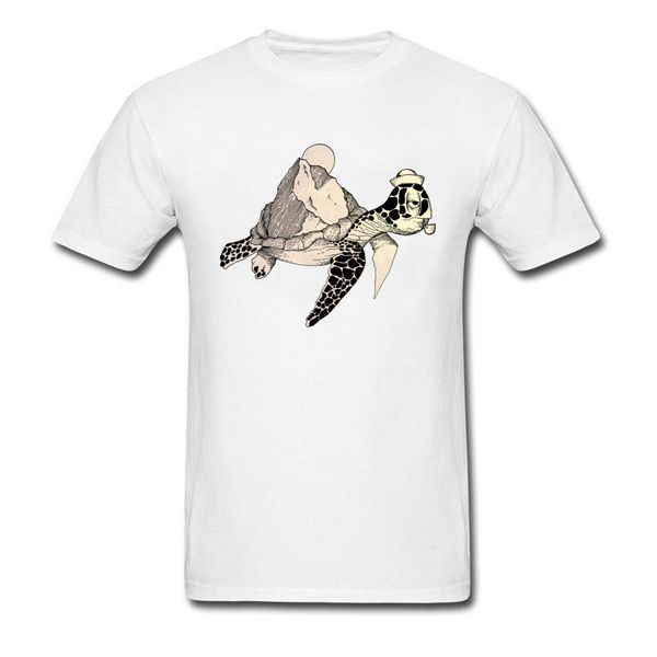 

новый список cute turtle mountain men t shirt мужчины классический мультфильм рисунок белый майка плюс размер спорта толстовка с капюшоном т