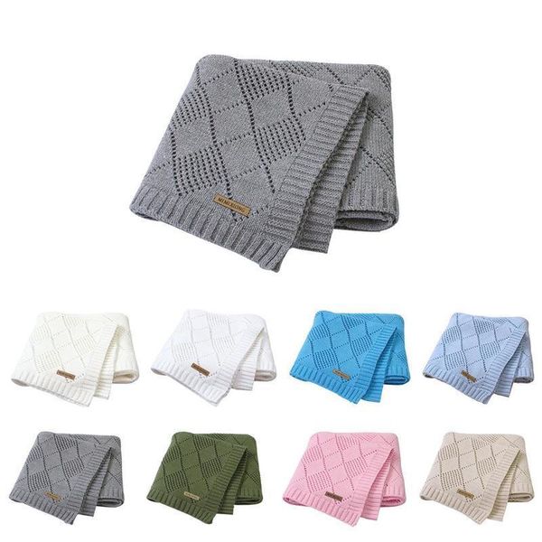 

baby blankets knitted 100% cotton swaddle wrapping sleeping 100*80cm children's children capes mats