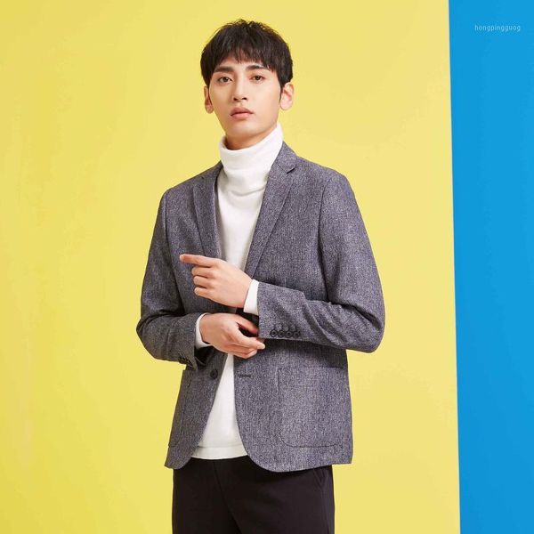 

metersbonwe mens fashion blazer 2019 autumn brand business new tide design casual male slim fit suit jacket costume homme1, White;black