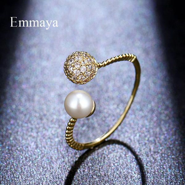 

emmaya золото белый кубический циркон захватывающий кольцо девушки и женщины ireegular круг ужин моды заявление sqchzw bdefashion, Silver