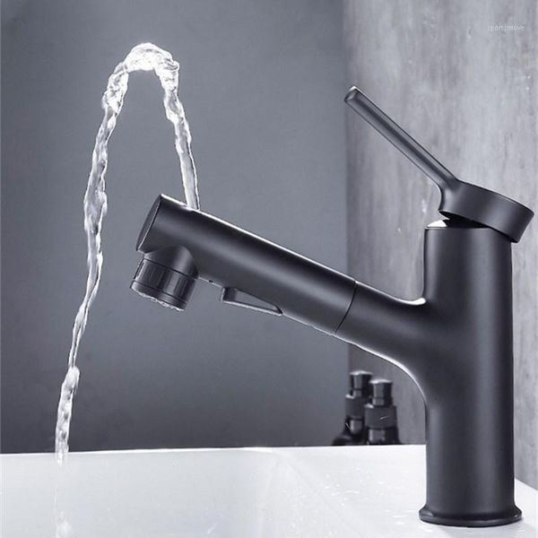 

bathroom sink faucets 2 colors pull-out basin faucet cold regulation mixer two modes of mouthwash mode water1