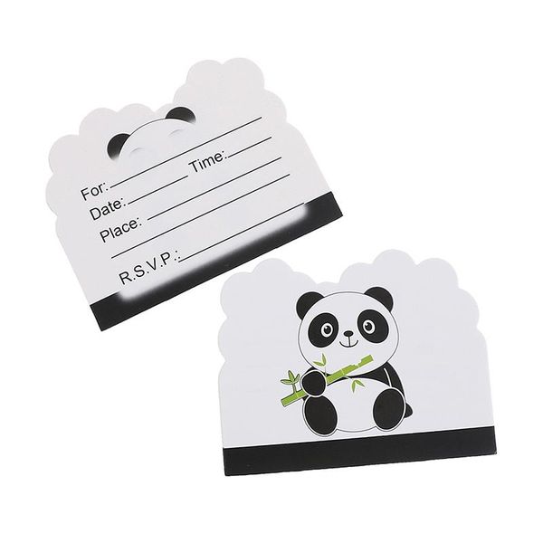 

10pcs panda theme invitations cards kids birthday wedding party invitations