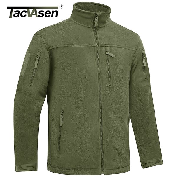 

TACVASEN Winter Tactical Fce Mens Army Military Hunting et Thermal Warm Security Zip Fishing Work Coats Outer, Black;brown
