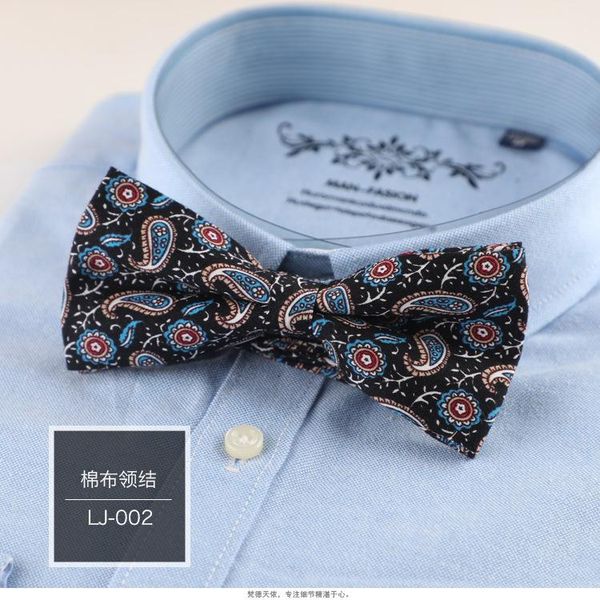 

neck ties handmade paisley floral printed bow for mens shirt cotton bowtie neckties gravata women bowknots cravats, Blue;purple
