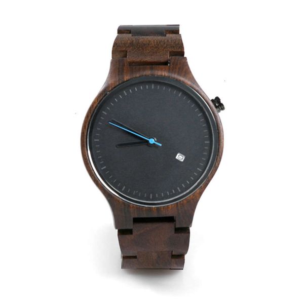 

movement quartz watch set round walnut men's watch, Slivery;brown