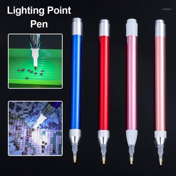 

1pc diamond painting tool lighting point drill pen 5d painting with diamonds cross stitch pen diy sewing accessories no battery1