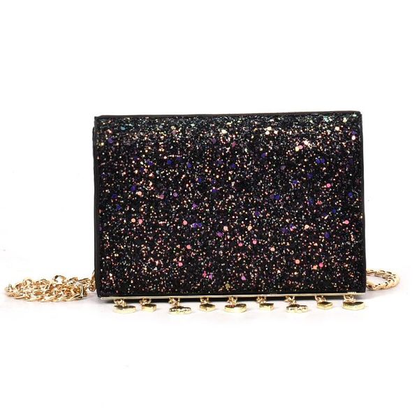 

fashion messenger bags new pu leather sequin women bag luxury classical heart tassels mini ladies bags