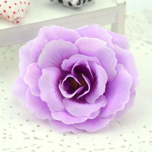 

30pcs artificial gold silver rose silk flower head for wedding home party decoration diy garland gift craft large flower bbykvo