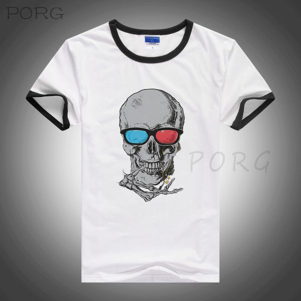 

3d очки череп печать summer man смешной harajuku graphic tee skull hip hop 2020 уличная спорт толстовка с капюшоном hoodie мужчины майка