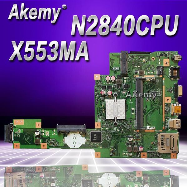 

motherboards akemy x553ma with n2840/2830u mainboard rev2.0 for asus f503m x503m f553ma x503ma d503m lapmotherboard test ok