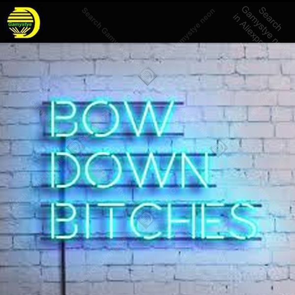 

neon sign for bow down bitches decor love display decoracion express shop neon light up wall sign neon signs for bedroom letrero