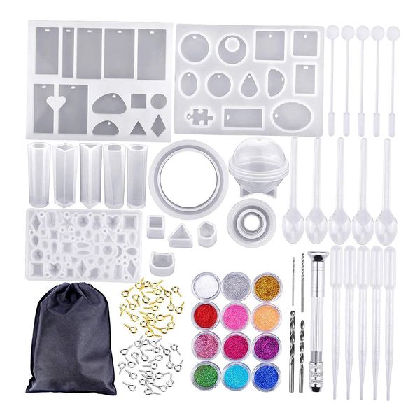 

83 шт силиконовых изложниц и набор инструментов с черным мешком для diy ювелирных решений хранения