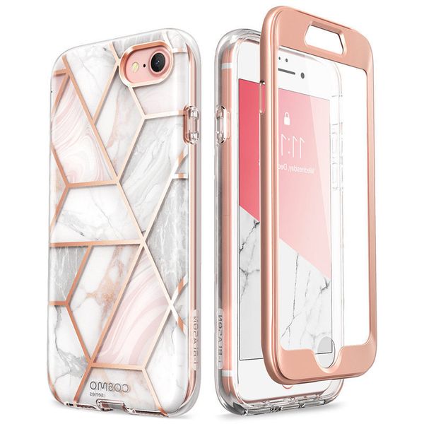

se 2020 для iphone 7/8 чехол 4,7 дюйма marble я-blason cosmo full-body бампера со встроенным в протектор экрана