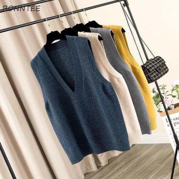 

women sweater vest spring new arrival womens shrug female outwear v-neck loose simple design knitted all-match daily casual1, Black;white
