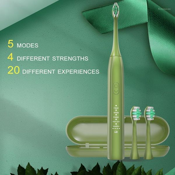 

smart electric toothbrush ultrasonic rechargeable waterproof sonic soft brush1