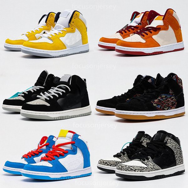 

new dunk sb high elephant skateboarding shoes kevin bradley doraemon premium northern lights men women sports sneakers mens trainers