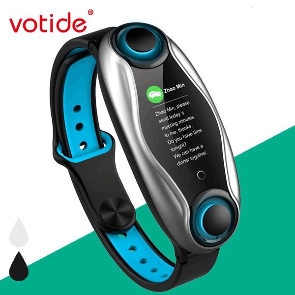 

votide headset smart bluetooth call heart rate blood oxygen monitoring fashion band sports br