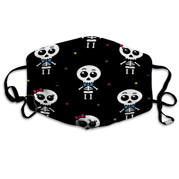 

unmouth mask face cover cute kawaii skeleton boy and girl