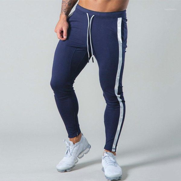 

running pants sweatpants men casual jogger fitness bodybuilding sport trousers1, Black;blue