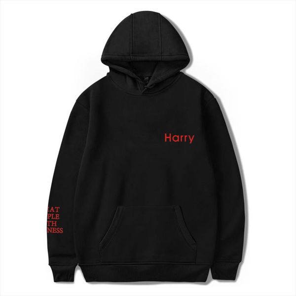 

autumn winter sale harry stylestreat people with kindness letter pattern popular men women casual hoodies sweatshirts drop shipping, Black