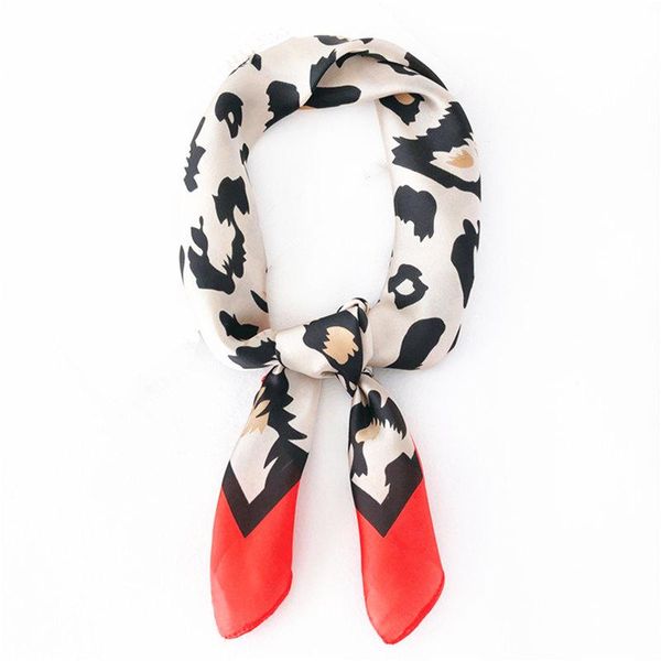 

scarves c5016 leopard design scarf 70*70cm square size autumn women's fashion neckerchief digital print multi-use, Blue;gray