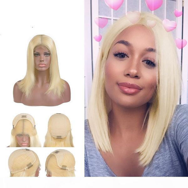 

короткие блондинку парик фронта шнурка 613 natural straight virgin бразильский блондинка lacefront короткие парики боб pre сорванные с ребен, Black;brown