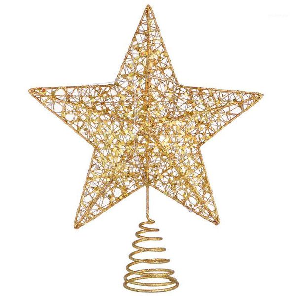 

stobok 25 x 30cm christmas tree er star warm lights for christmas party decoration golden1