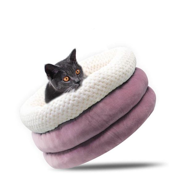 

cat beds & furniture pet bed dog round winter warm sleeping bag soft calming gatos productos para mascotas legowisko dla kota #3o15