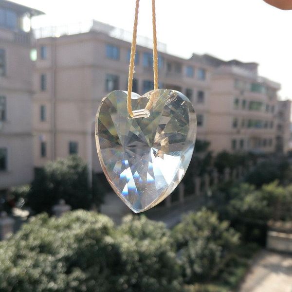

glass art 40mm heart clear crystal prism chandelier lamp part hanging pendants suncatcher ornament decor h bbyugw