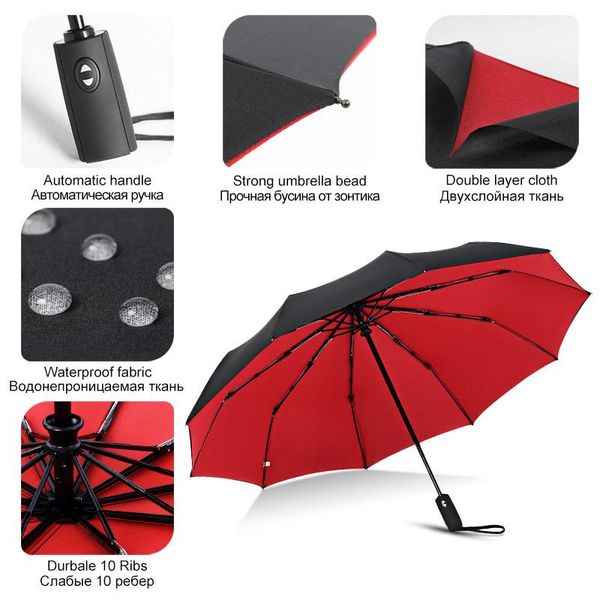 

windproof matic double umbrella rain women 3fold female male 10 bone car luxury large business umbrellas men gift parasol bbyyvc lipper