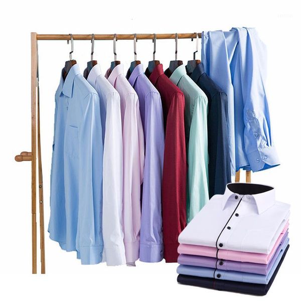 

zogaa men fashion shirt men 2018 solid color dress shirt long sleeves dress for 14 colors plus size s-3xl1, White;black