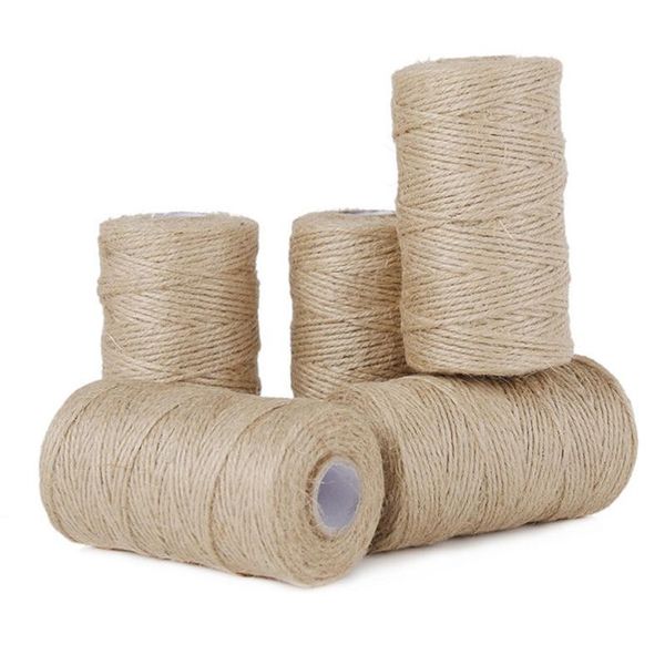 

natural jute twine burlap string rope party wedding gift wrapping cords thread diy scrapbooking florists craft decor, Black;white
