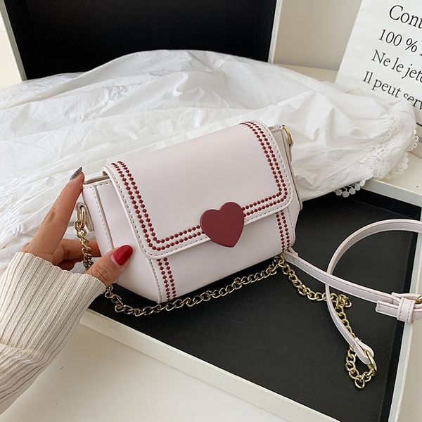 

f women's new fashion fashion love versatile small messenger square net red one shoulder chain small square bag women's ins bag o6