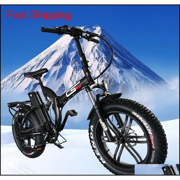 

designer csc fat tire 20 4.0 48v 500w electric bicycle snow mountain folding e-bike 48v 15.6ah lithium battery 2a charger ebike 2chsr