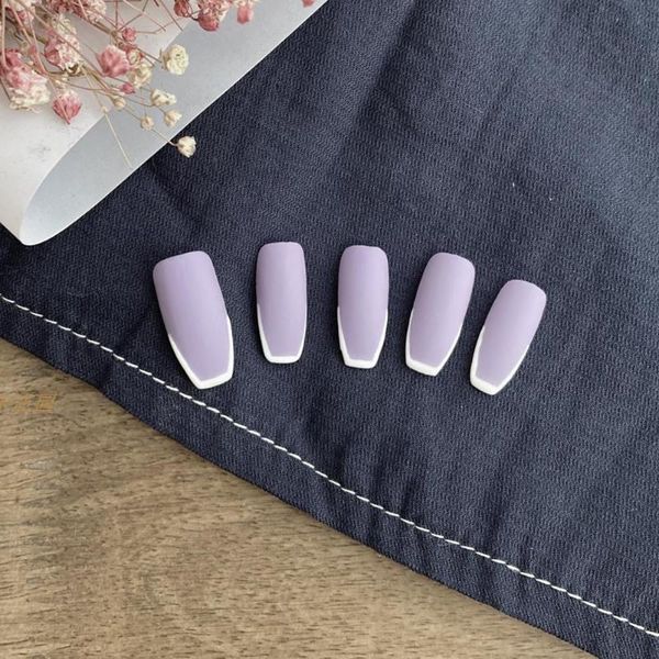

24 pcs/set nail french wear nail removable patch patch frosted c7c7, Red;gold