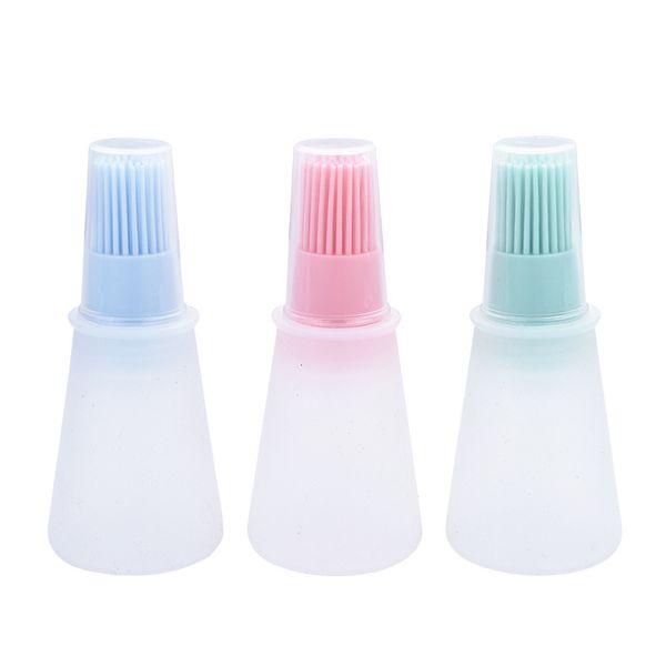 

baking barbecue controllable oil brush food grade with lid bottles silicone brushes high temperature resistance 2 7rm f2