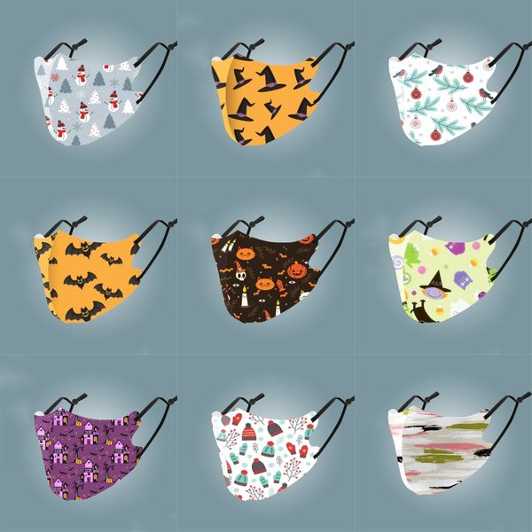 

digital printing outdoor riding triangle breathable sunscreen ear mask multifunction prective mask#344, Black