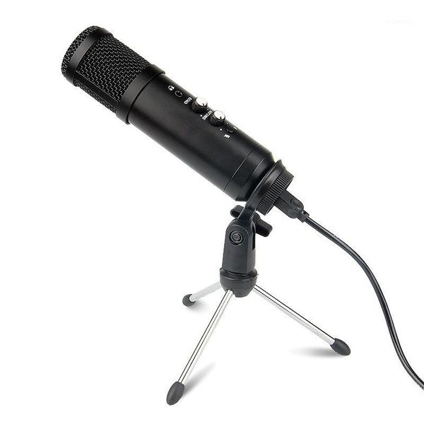 

usb condenser microphone for laphome stereo mic desktripod for pc youtube video skype chatting gaming recording1