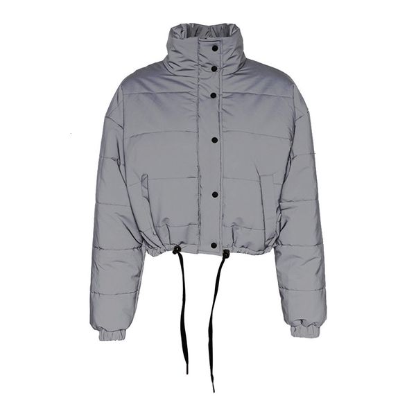 

winter fashion jacket reflective short keep warm coat women casual coat ladies outwear jackets 201016, Black;brown