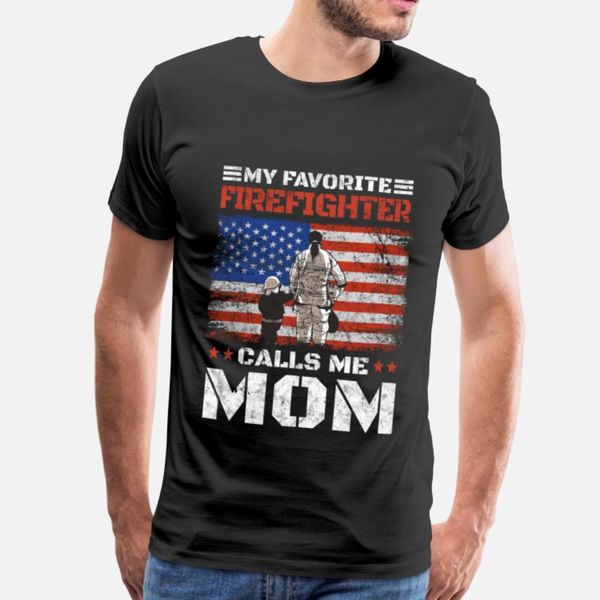 

my favorite firefighter calls me mom usa flag gift designers graphic t shirt fit hiphop tracksuit hoodie sweatshirt