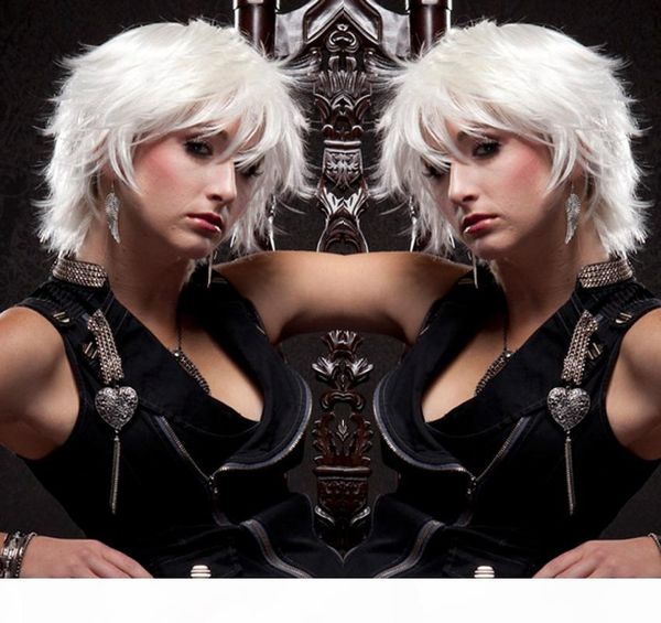 

european and american wig halloween wig cosplay animation wig headset cosplay wigs heat resistant bob for party, Black