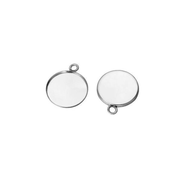 

50 pcs stainless steel cabochon base setting diy stainless steel charms for earrings crafts making more size for choice ncgnf