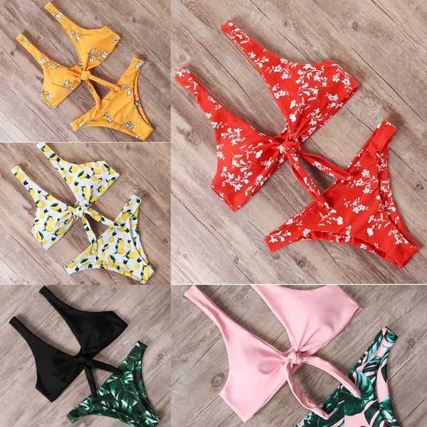 

ruuhee bikini swimsuit swimwear women bikini set push up printed bathing suit women 2020 summer beach wear female biquini y1120, White;black