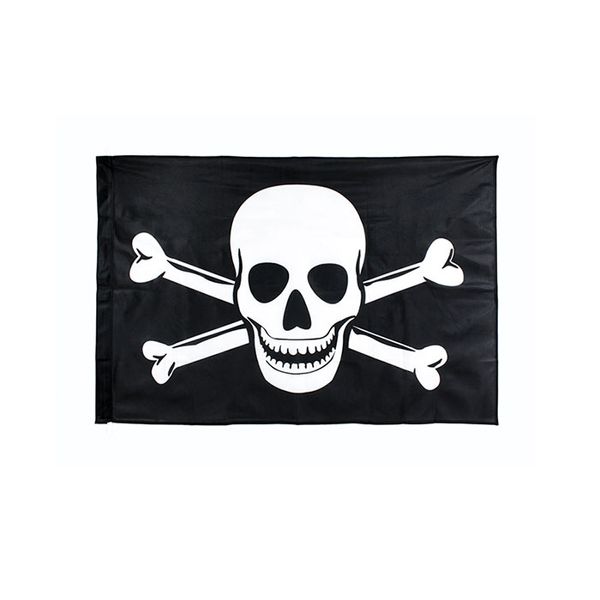 Teschio Ossa incrociate Pirati Bandiera Pirata Banner 90x150cm Vendita calda Vendita al dettaglio e all'ingrosso Bandiere nere di alta qualità a buon mercato