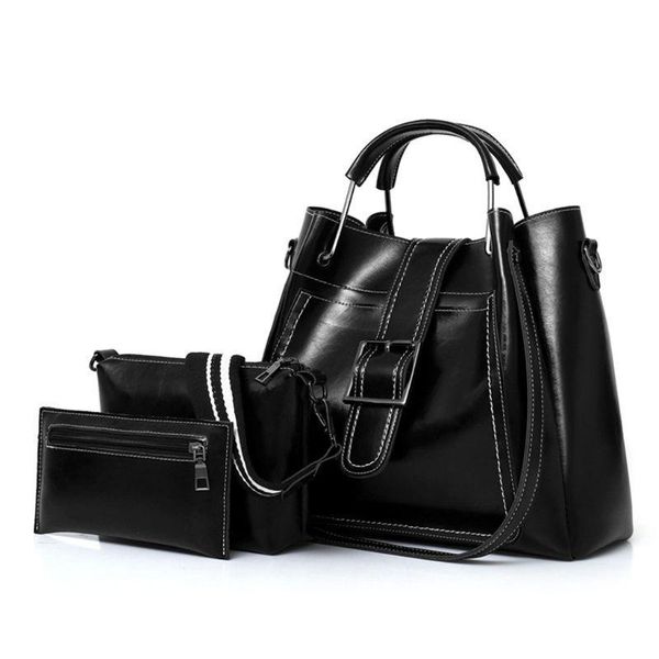 

3pcs women leather handbag ladies shoulder bags tote purse messenger satchel crossbody bag 28gd