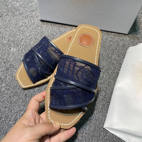 

fashion designer cross women roman lace slippers beach sandals pearl womens loafers print slide summer wide flat lady sandal slipper with bo, Black